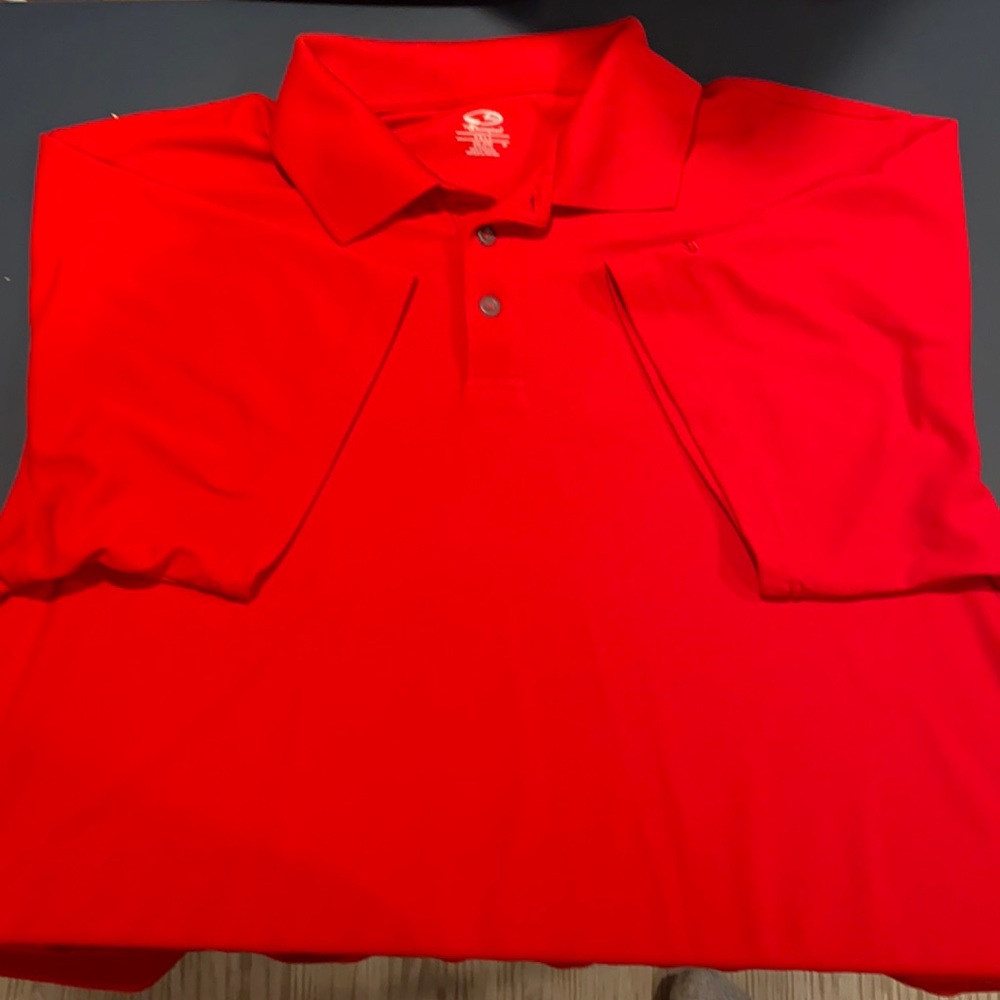 Champions Men Red Short Sleeve Dry Fit Polo Size 2XL